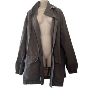 Burberry green hooded jacket